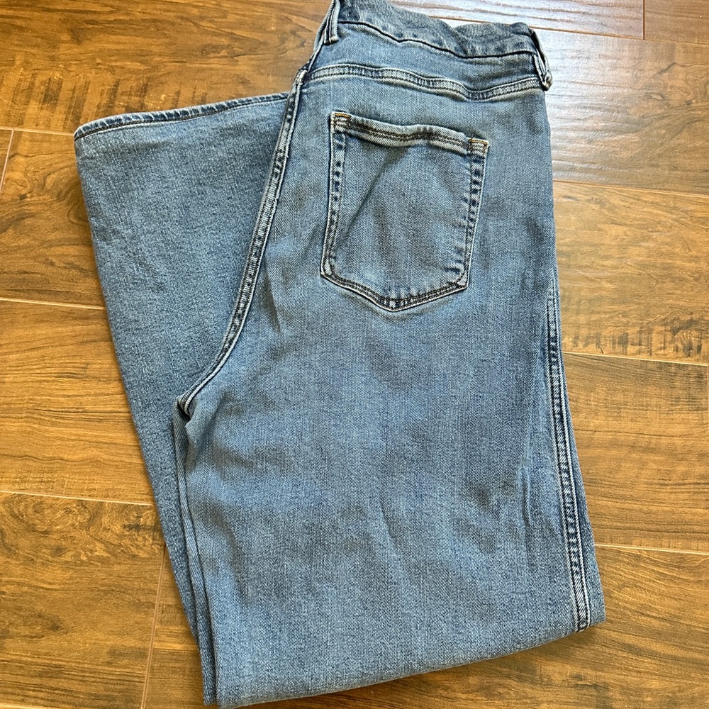 Good American women’s skate wide leg Jeans in Light Blue